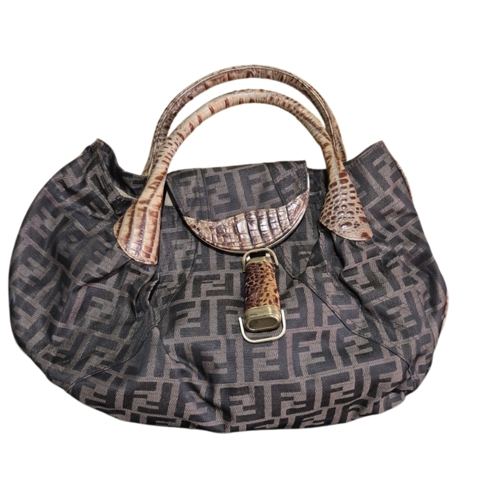 Fendi vintage Spy Tortoise Embossed Bag